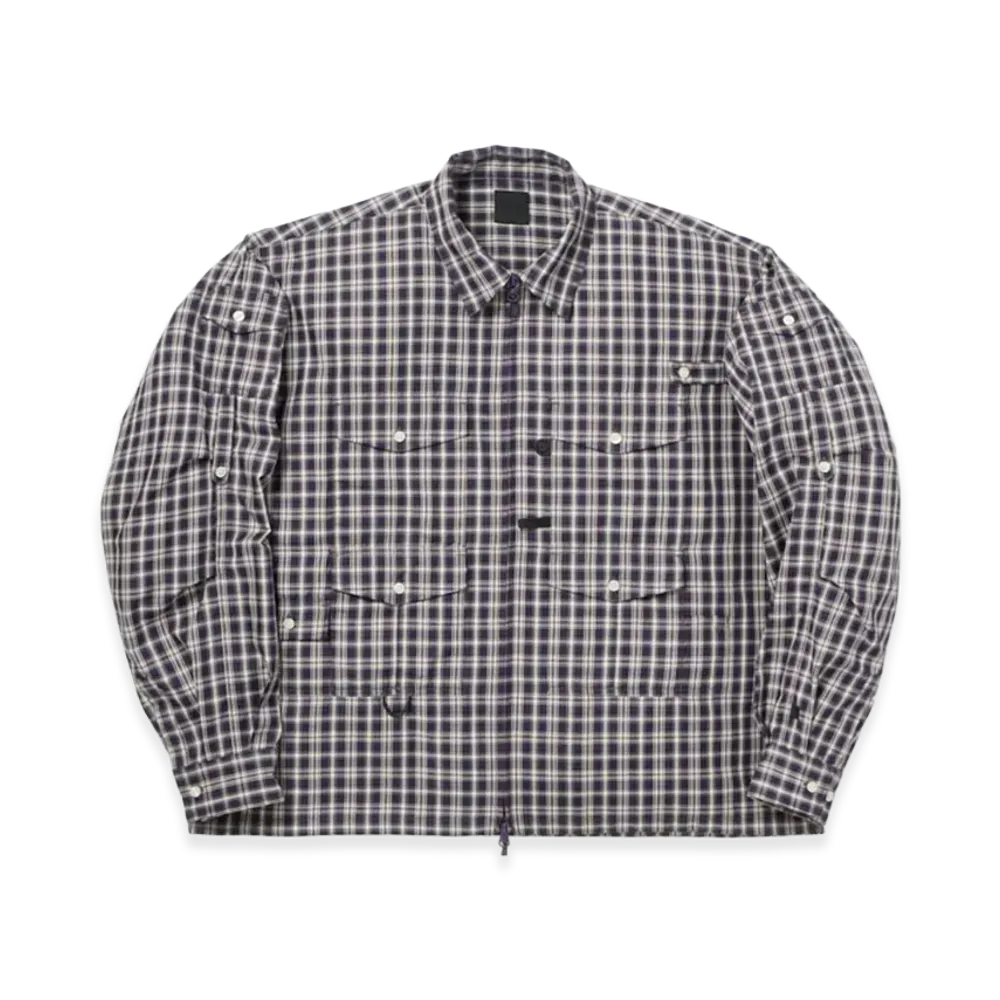DAIWA PIER39 Tech Zip Angler Shirt L/S Plaids "Purple"