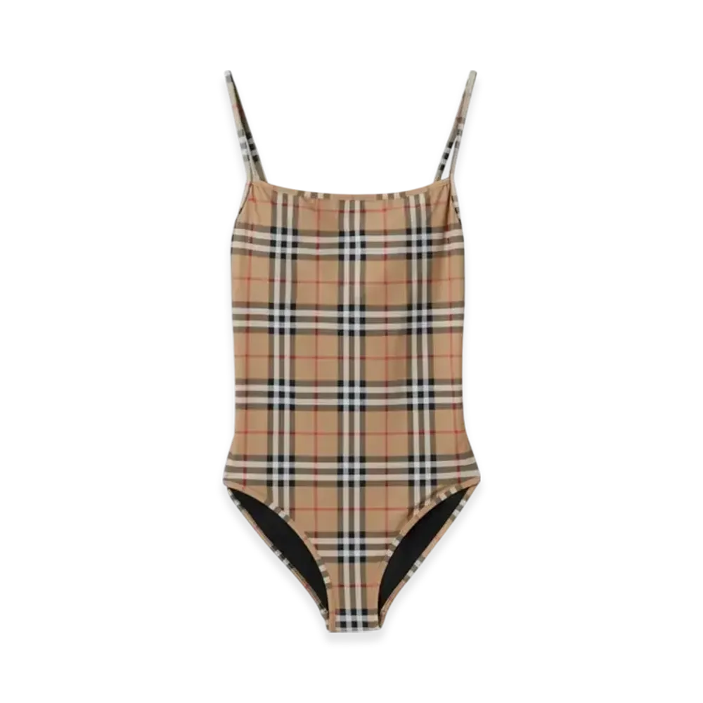 Burberry Check Swimsuit "Archive Beige"