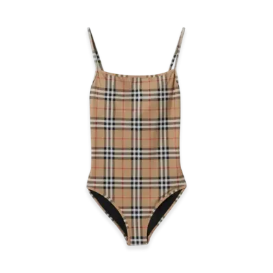 Burberry Check Swimsuit "Archive Beige"