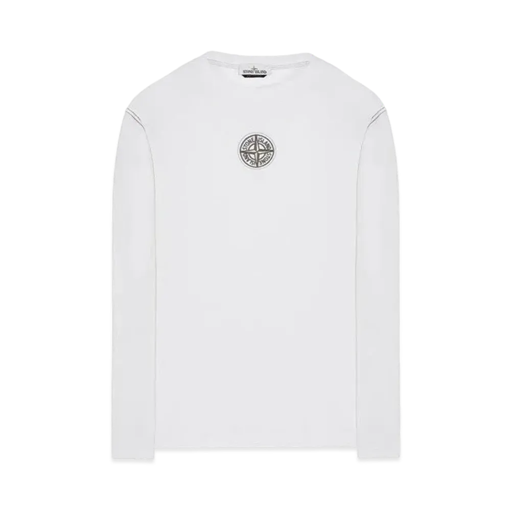 Stone Island 20793 COTTON JERSEY 'ULTRA INSTITUTIONAL TWO' PRINT_REGULAR FIT "White"