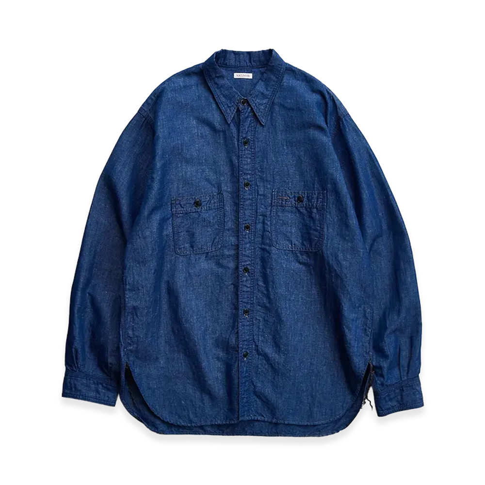 NICENESS Molina Chambray Work shirt "Indigo"