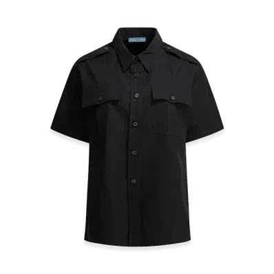 PRADA Women's Short Sleeve Shirt "Black"