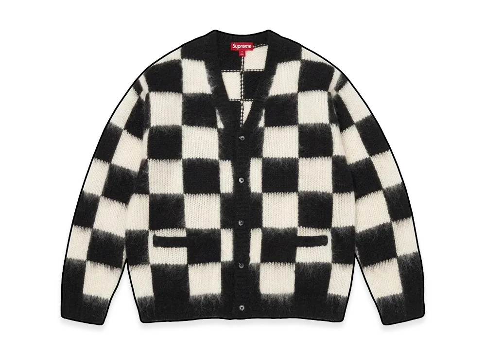 Supreme Checkerboard Cardigan "Black"
