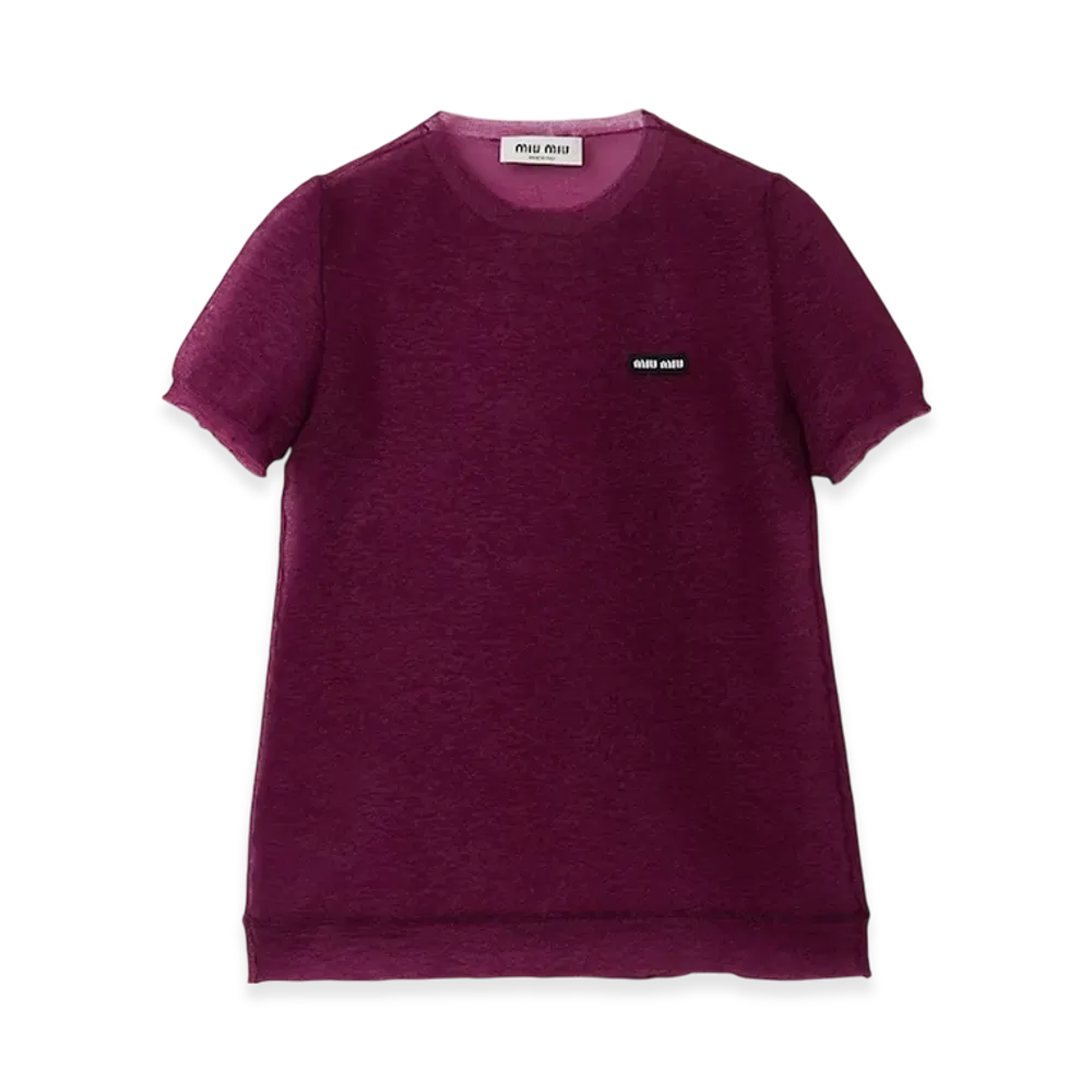 MIU MIU Women's Nylon Sweater "Mauve"