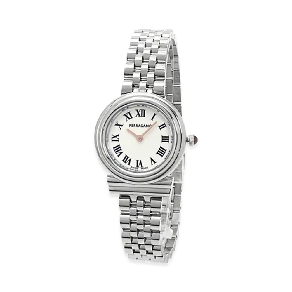 Salvatore Ferragamo Women's Gancini Quartz Watch "Silver"