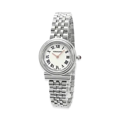 Salvatore Ferragamo Women's Gancini Quartz Watch "Silver"