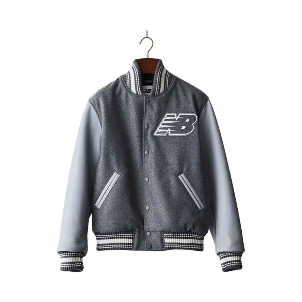 New Balance Made in U.S.A. Premium Varsity Jacket "Grey"