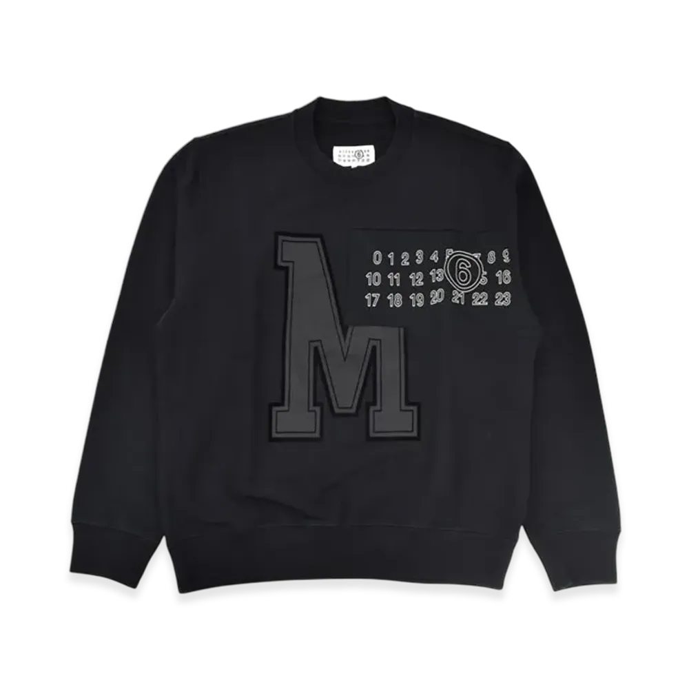 MM6 Maison Margiela Numbering Logo Sweatshirt "Black"
