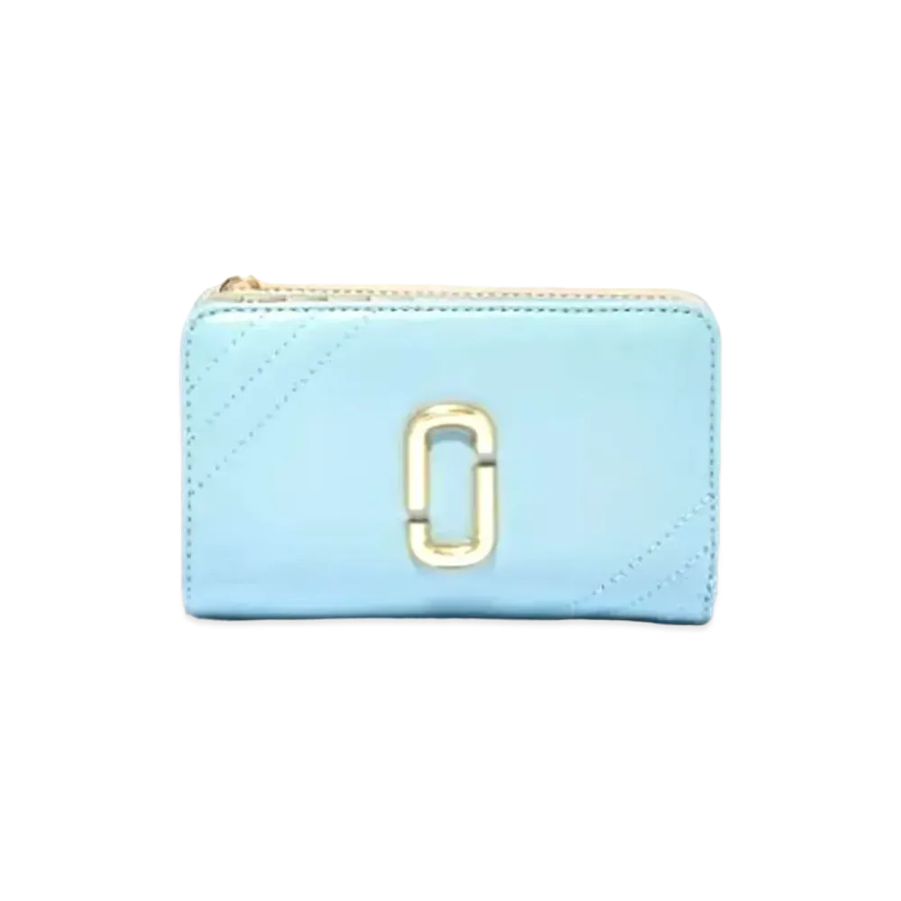 Marc Jacobs The Glam Shot Compact Wallet "Stone Blue"
