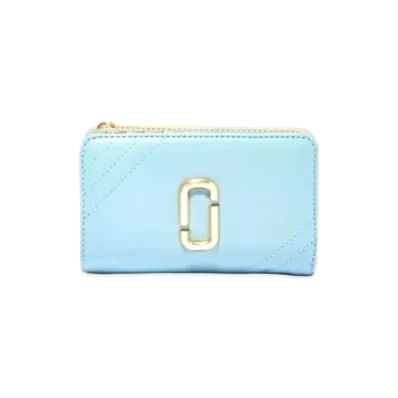 Marc Jacobs The Glam Shot Compact Wallet "Stone Blue"