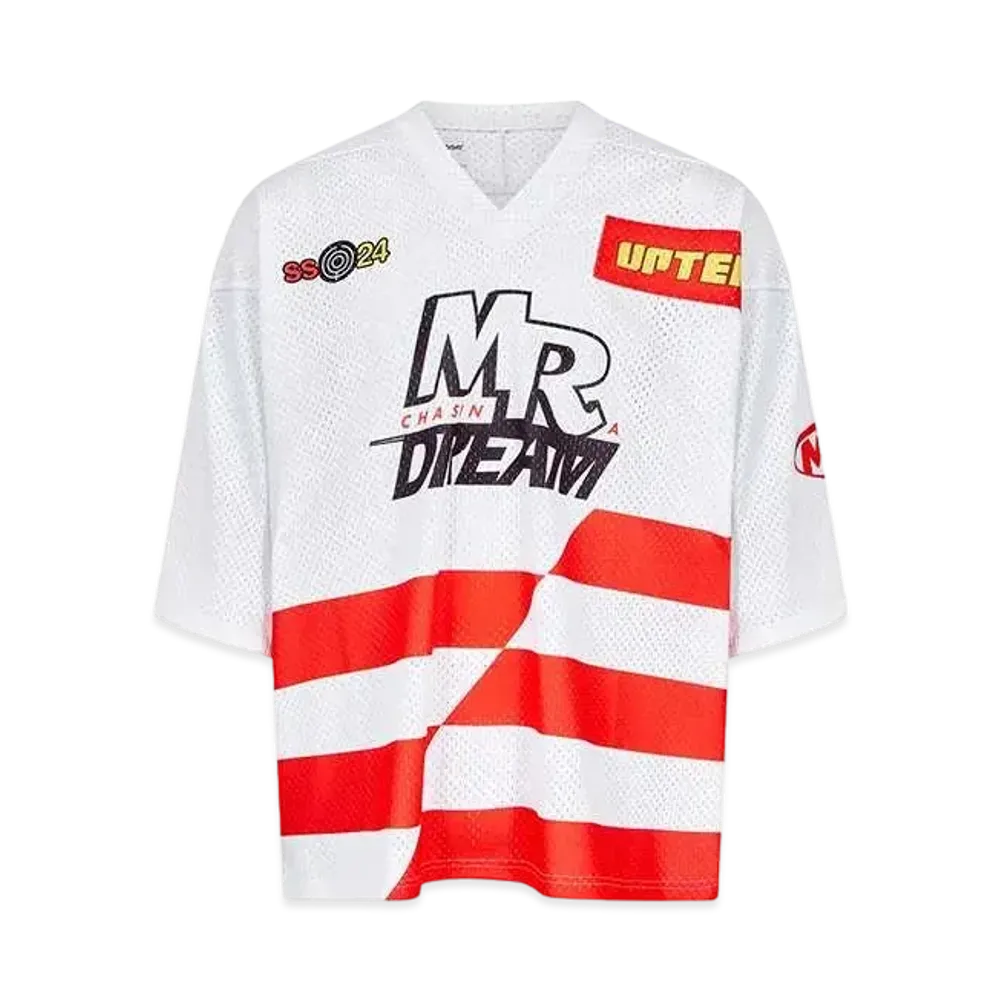 MARTINE ROSE Over Sized Football Top "White"