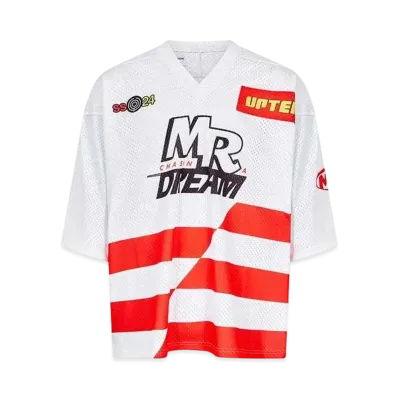 MARTINE ROSE Over Sized Football Top "White"