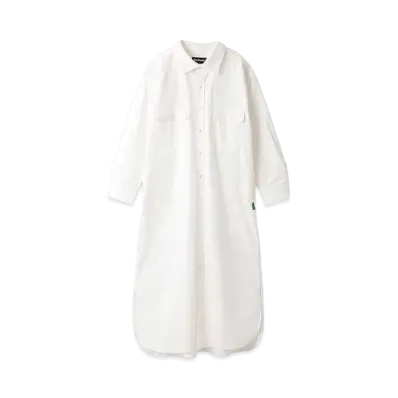 Barbour Japan Limited Regular Collar Shirt Dress (Oversized Fit) "White"