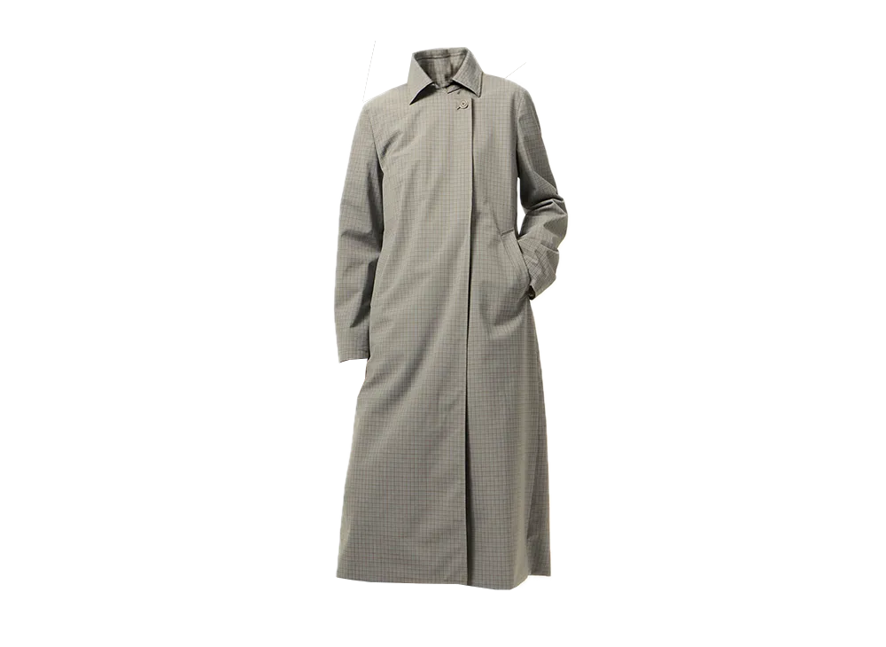 OUR LEGACY Women's Capital Coat "Frost Moss Check Membrane Wool"