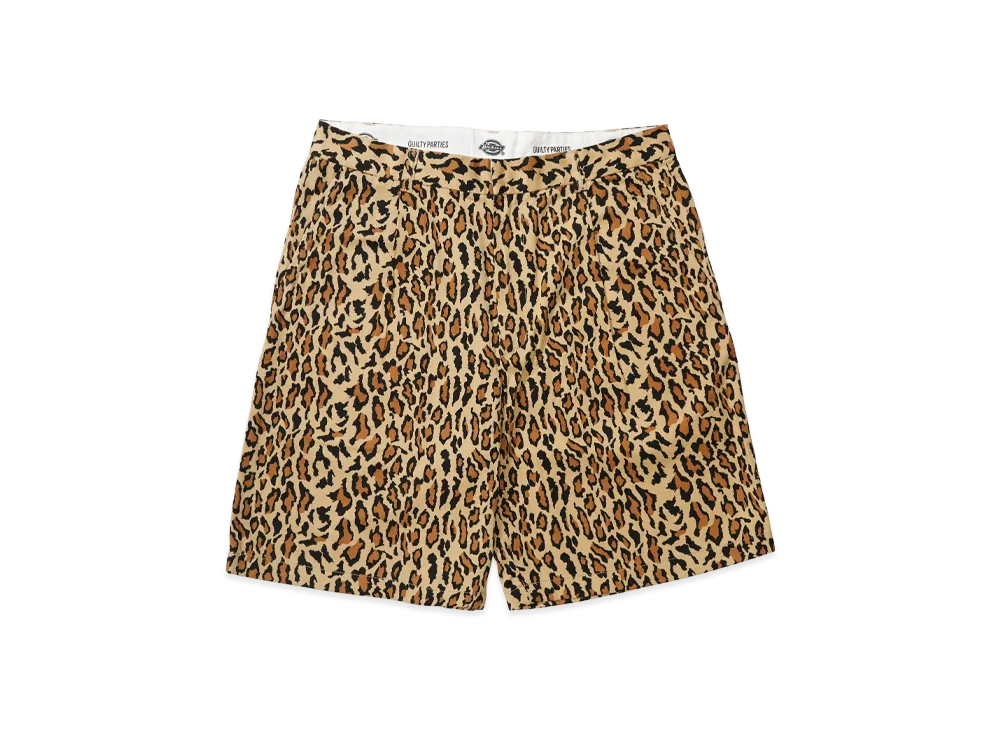 WACKO MARIA x Dickies Leopard Pleated Short Trousers "Beige"