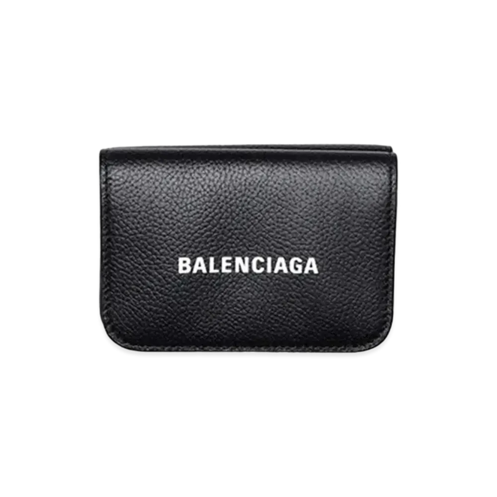 BALENCIAGA Cash Mini Wallet Grained Calfskin "Black"