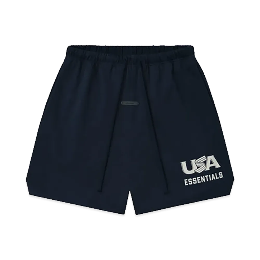 FEAR OF GOD ESSENTIALS USA Baseball Jersey Sweatshort "Dark Sapphire"