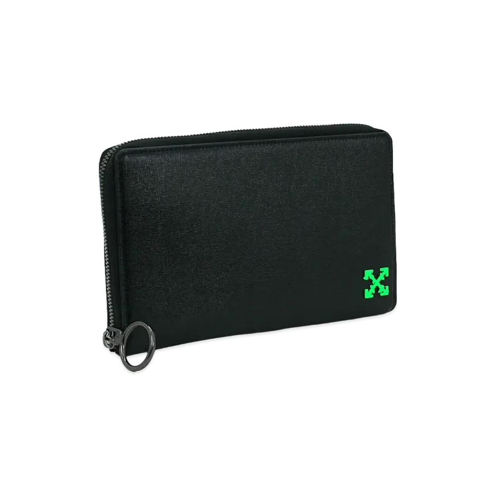 Off-White Purse Zip Around Travel Case "Black"