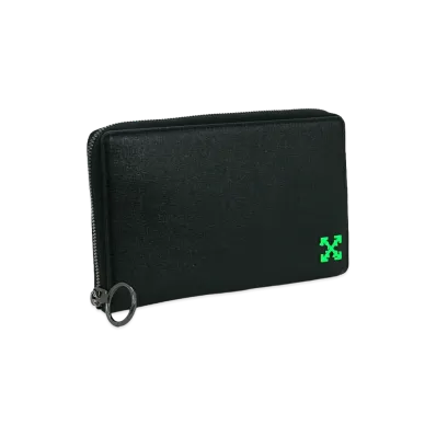 Off-White Purse Zip Around Travel Case "Black"