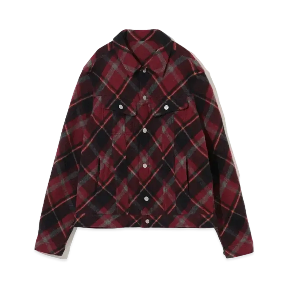 UNDERCOVER Wool Blend Mosser Jacket "Red"