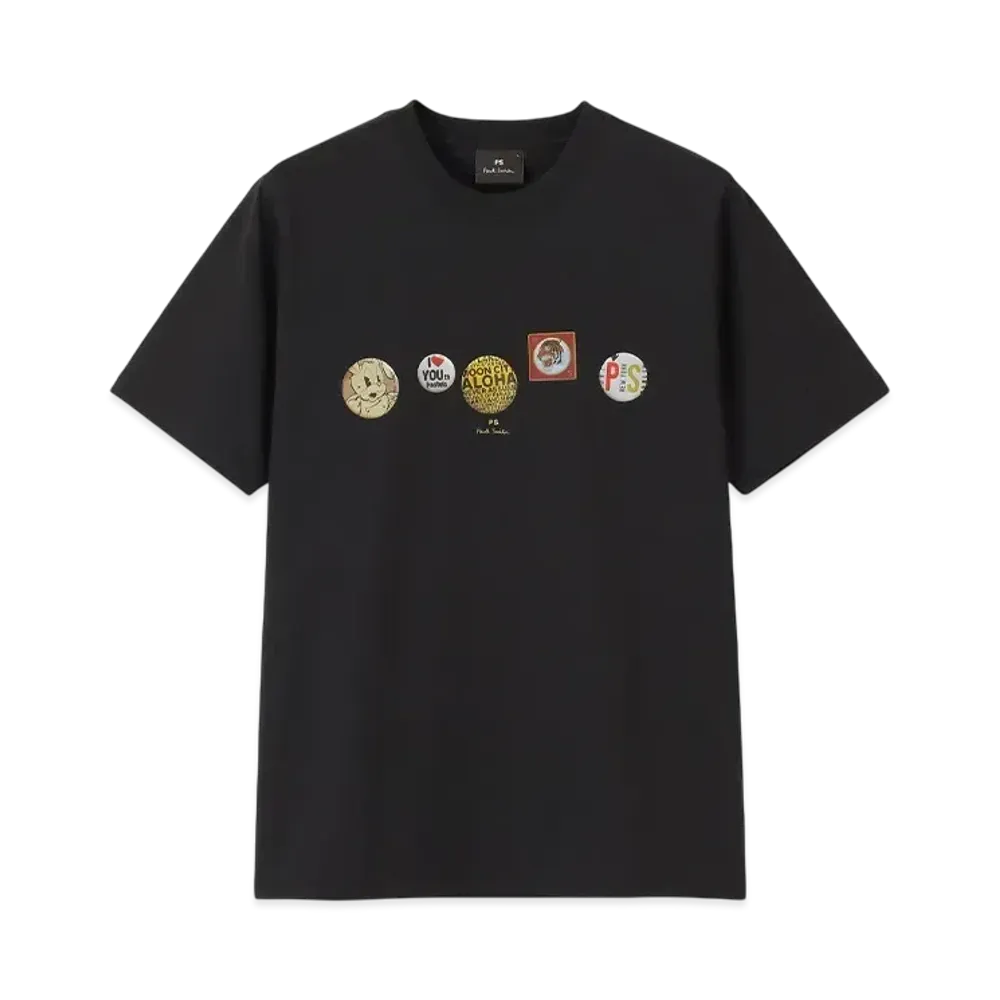 Paul Smith Button Badges Tee "Black"