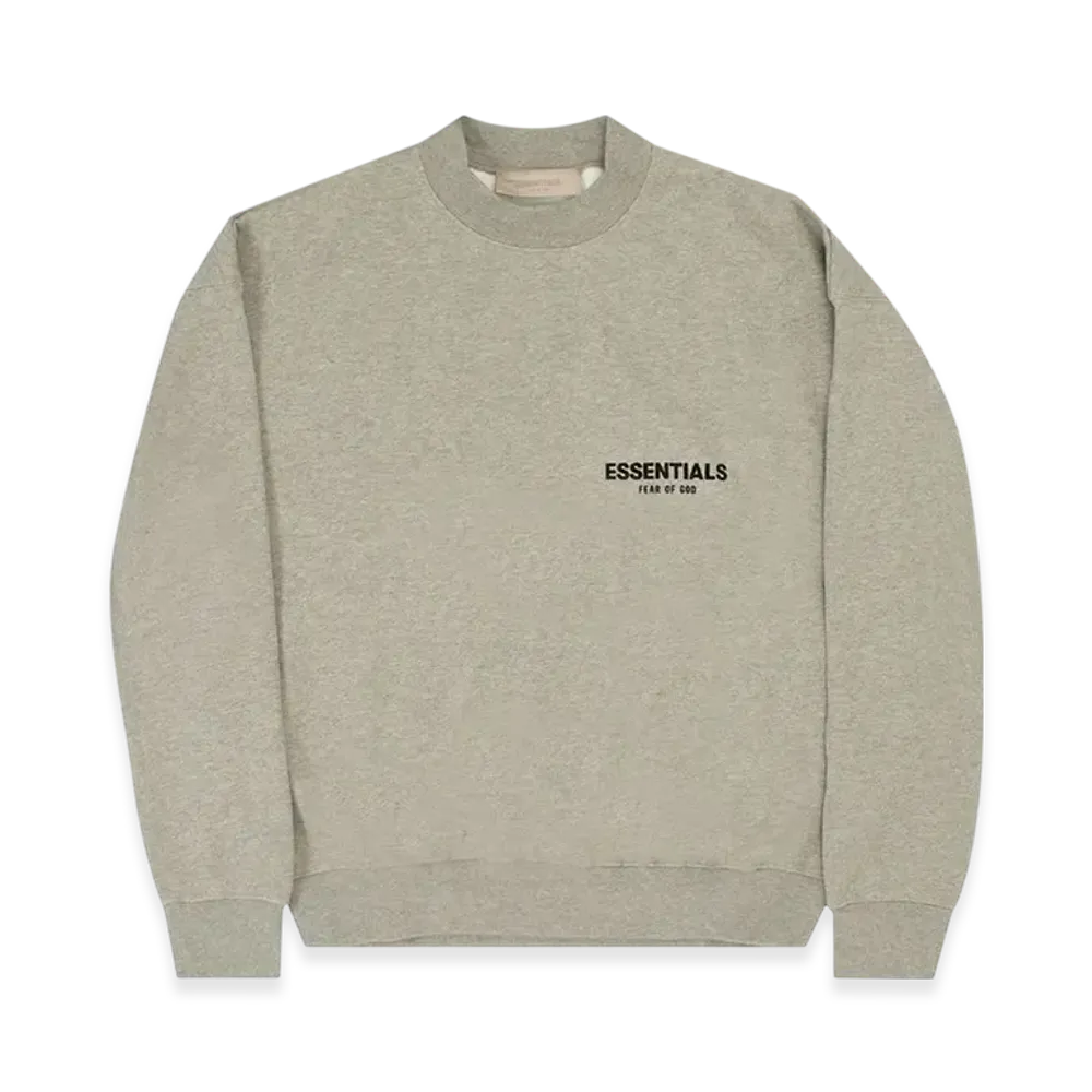 FEAR OF GOD Essentials Logo Crew Sweat Fleece Shirts "Grey"