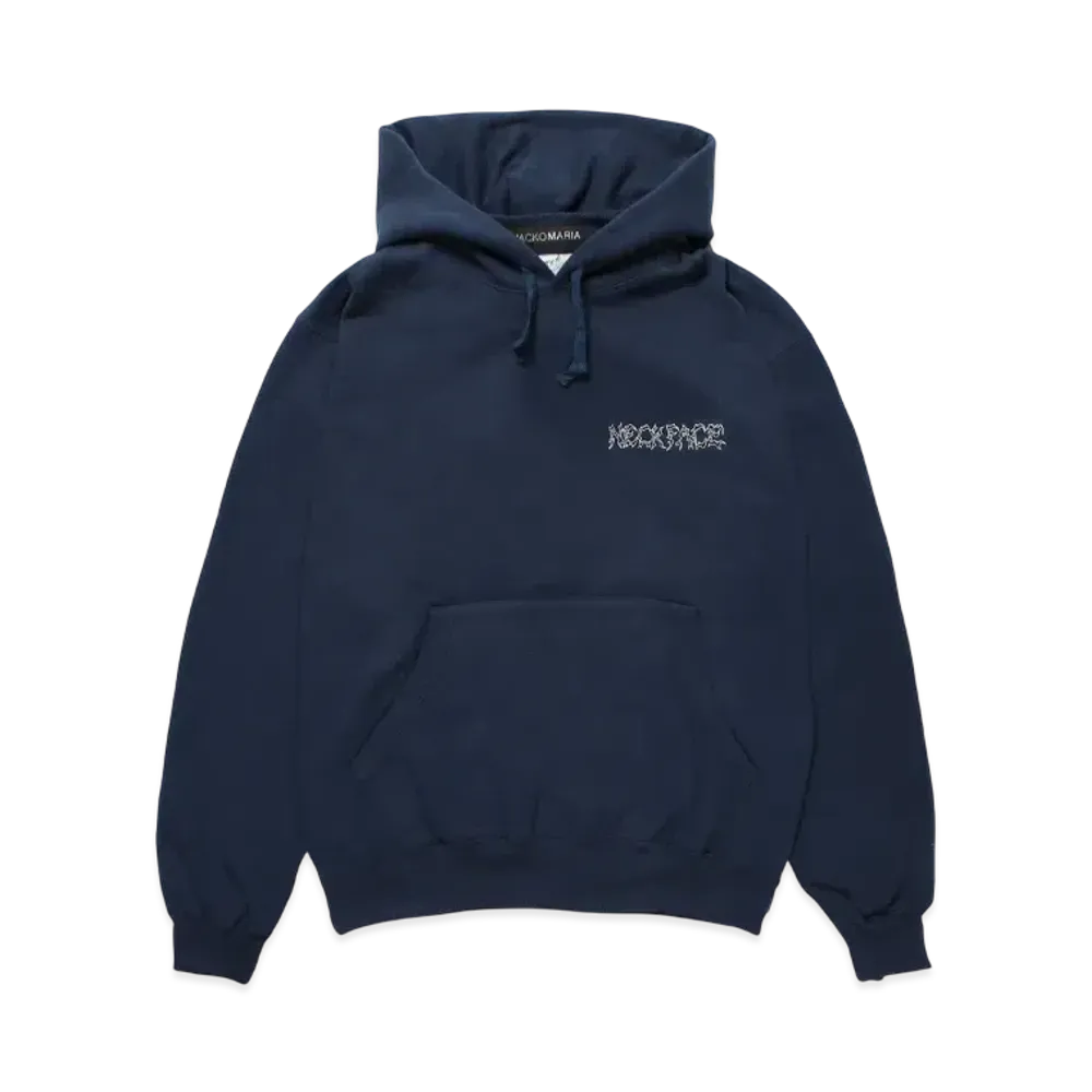 WACKO MARIA x NECKFACE Heavy Weight Hooded Sweat Shirt "Navy"