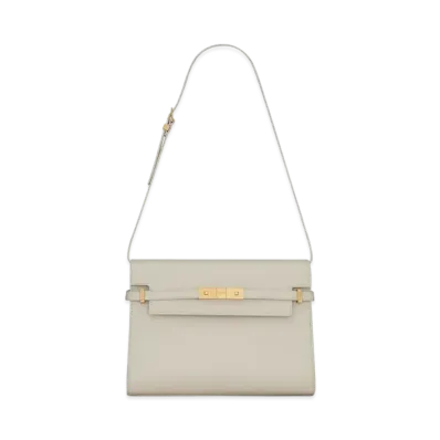 Saint Laurent Manhattan Shoulder Bag In Box Saint Laurent Leather "Vintage White"