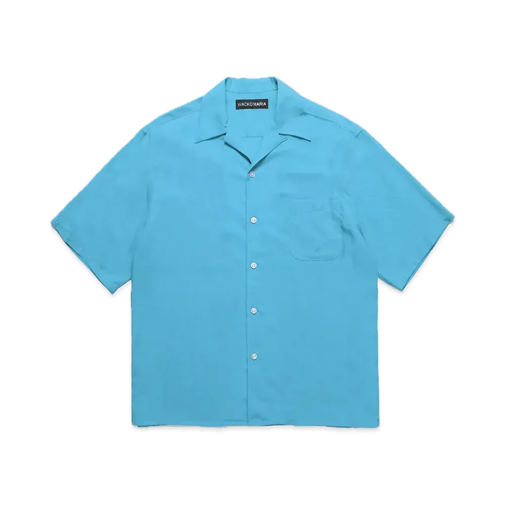 WACKO MARIA 50's Open Collar Shirt "Blue"