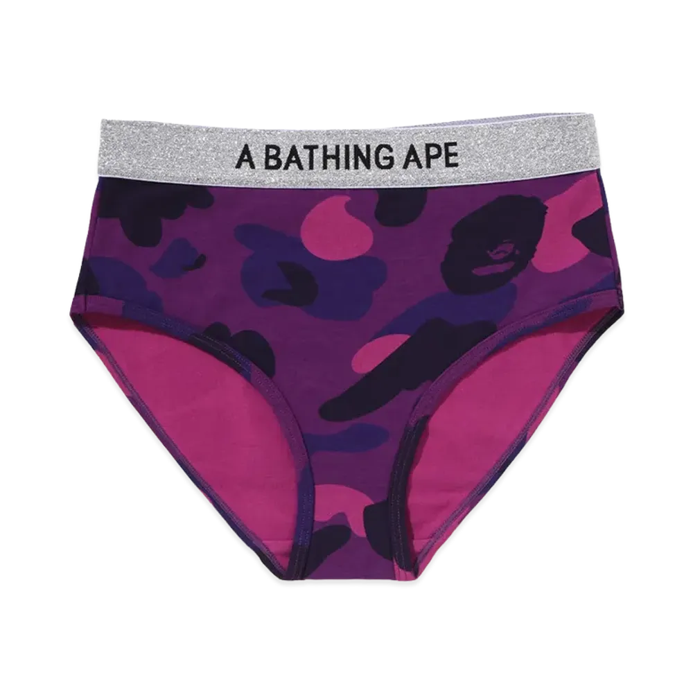 A BATHING APE Color Camo Shorts "Purple"