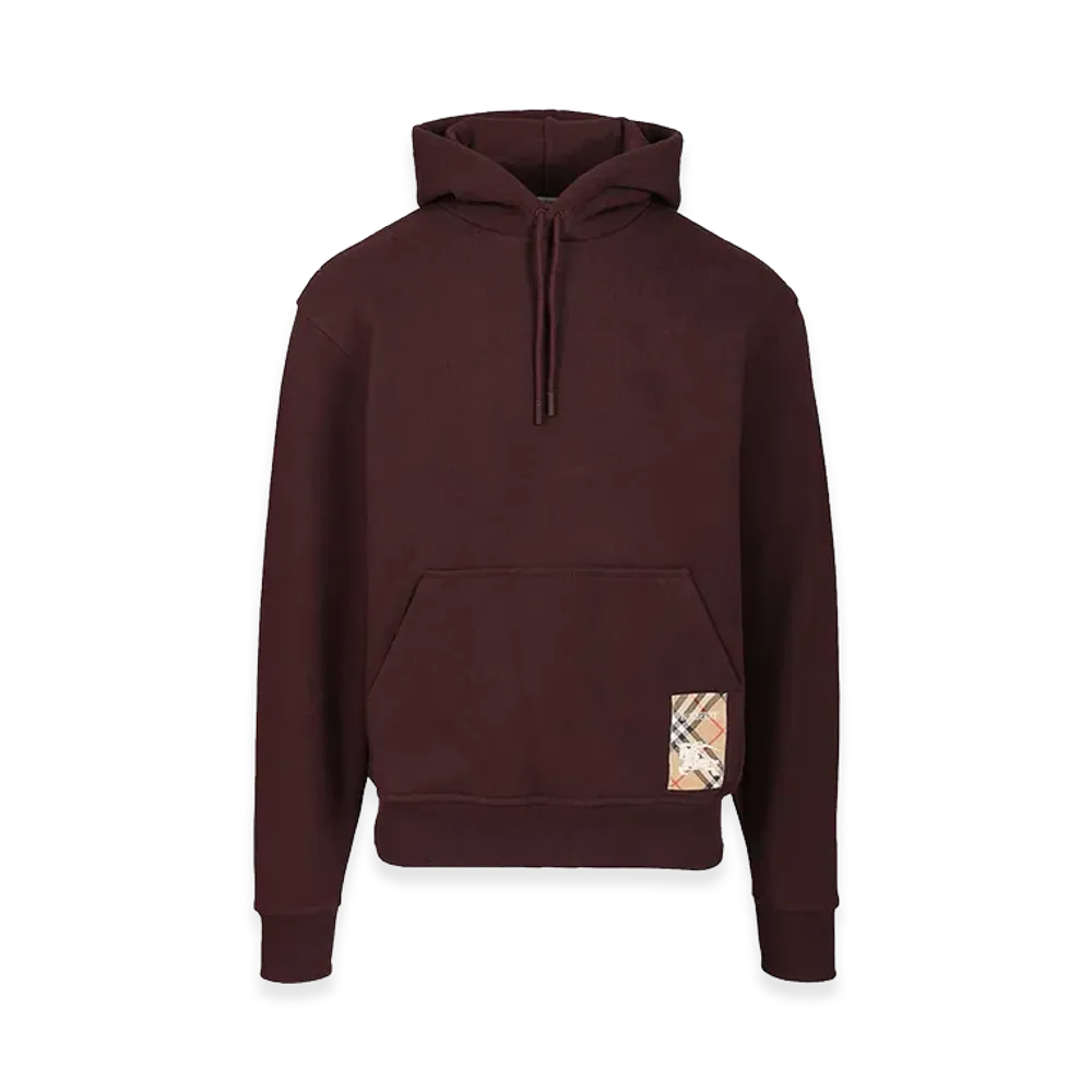 Burberry Cotton Drawstring Hoodie "Burgundy"