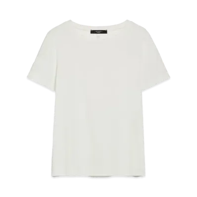 Max Mara Multi-F Organic Cotton Jersey T-Shirt "White"