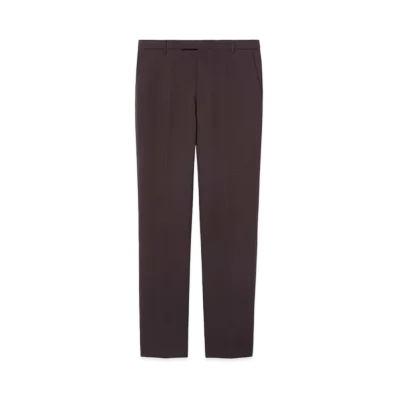 GUCCI Wool Pant with Embroidery "Burgundy"