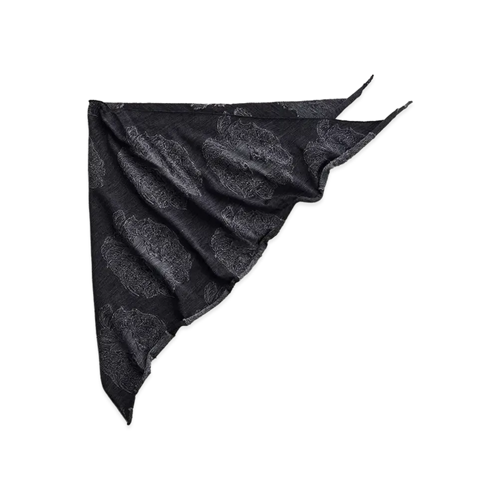 NICENESS Lockie Apple Jacquard Triangle Scarf "Gray"