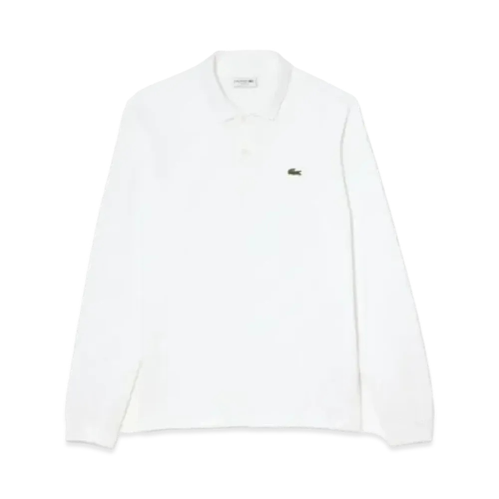 LACOSTE Original Fit Long Sleep Polo Shirt "White"