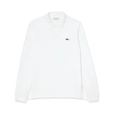 LACOSTE Original Fit Long Sleep Polo Shirt "White"