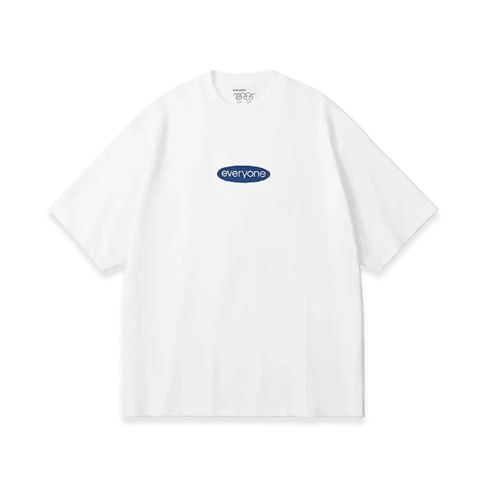 everyone J.30000 Oval Logo Tee Shirt "White"
