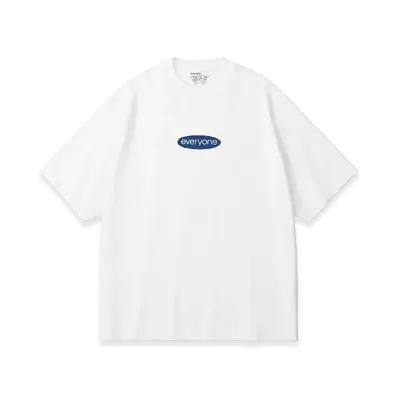 everyone J.30000 Oval Logo Tee Shirt "White"