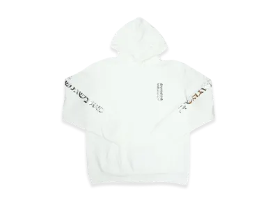 Chrome Hearts Foil Scroll Print Pullover Hoodie "White"