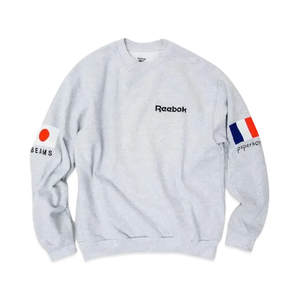 Reebok × PAPERBOY × BEAMS SWEATSHIRT "Ash Grey"