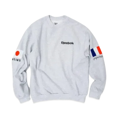 Reebok × PAPERBOY × BEAMS SWEATSHIRT "Ash Grey"