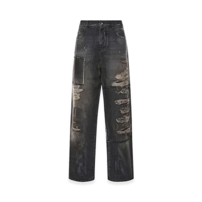 AMIRI Carpenter Repaired Baggy Jeans "Black"