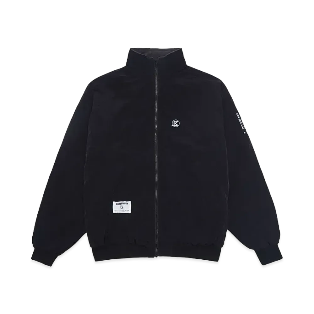 BILLIONAIRE BOYS CLUB EMBROIDERED LOGO FLEECE LINED NYLON JACKET "BLACK"