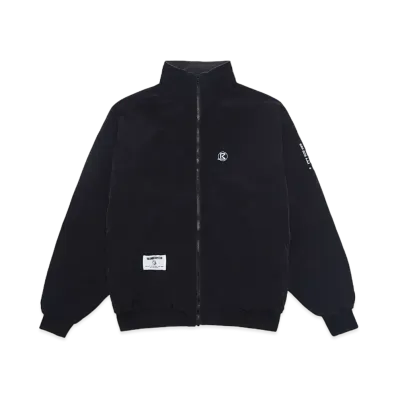 BILLIONAIRE BOYS CLUB EMBROIDERED LOGO FLEECE LINED NYLON JACKET "BLACK"