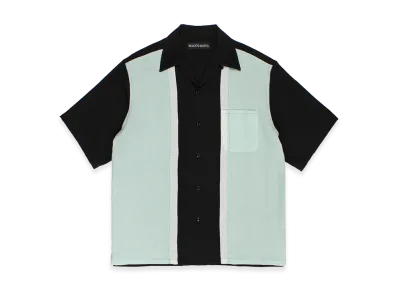 WACKO MARIA Switching 50's Open Collar Shirt "Light Green"