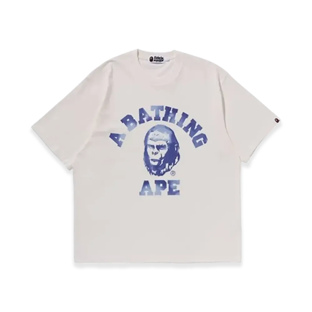 A BATHING APE College Graphic Tee "White"