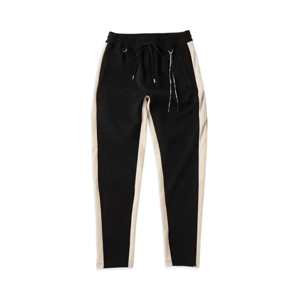 mastermind WORLD Slim Side Line Track Pants "Black Sand"