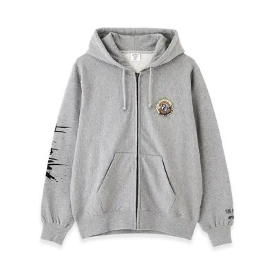 AVIREX x Final Fantasy VII Remake Zip Up Hoodie "Seventh Heaven" "Gray"