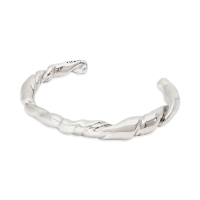 LOEWE Nappa Twist Cuffs Thin "Silver"