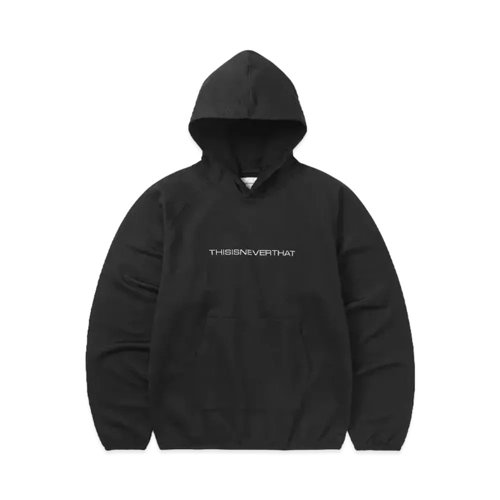 thisisneverthat Raglan Jersey Hoodie "Black"
